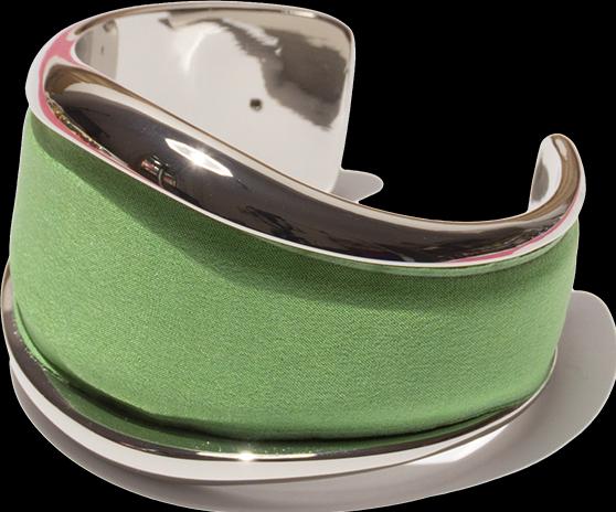 Produktbild MM33 Bangle flat green (950 Platin)