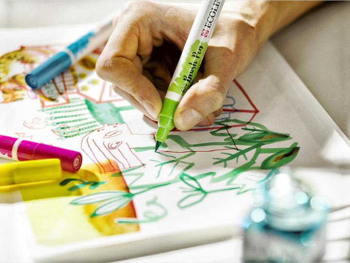 Produktbild Talens Ecoline Brush Pen Set (Mehrfarbig, Rot|Mehrfarbig, 10 x)