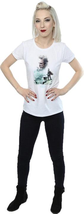 Actual product image Star Wars Womens/Ladies The Last Jedi Luke And Rey Cotton T-Shirt (XL)