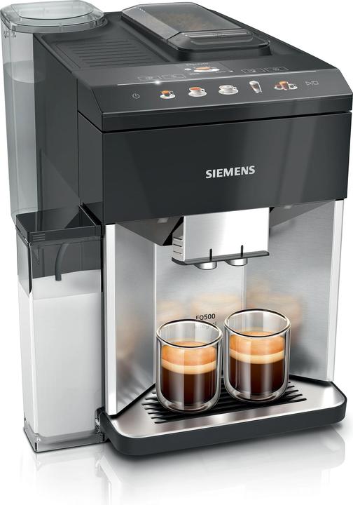 Actual product image Siemens TQ515D03 EQ500 fully automatic coffee machine stainless steel - piano lacquer black