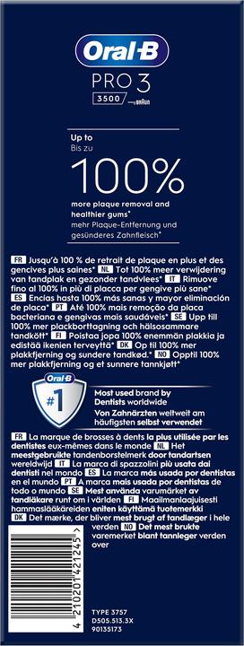 Actual product image Oral-B PRO 3 3500 (Oscillating toothbrush)