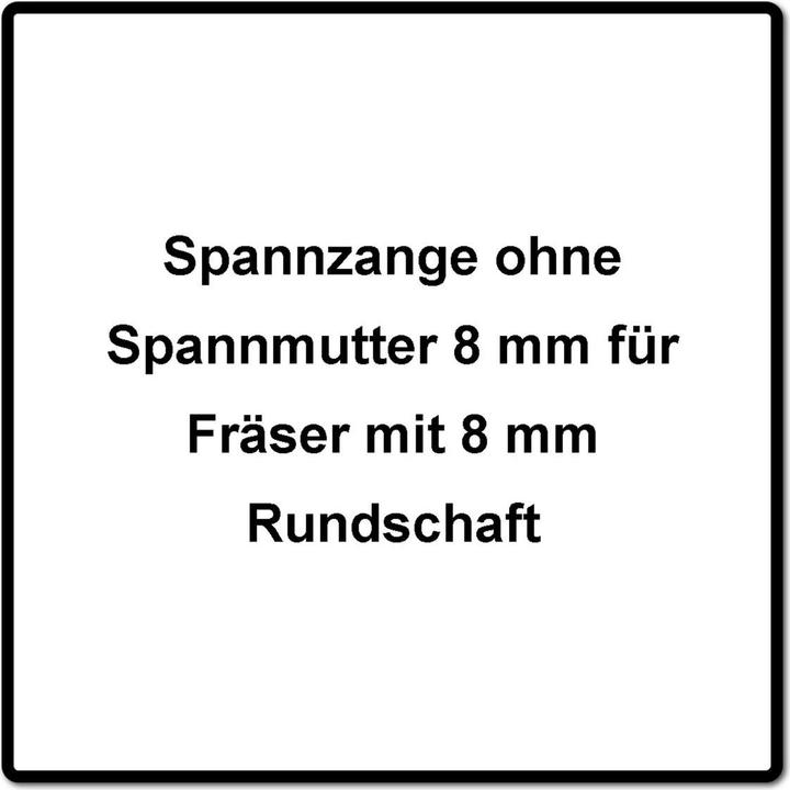 Produktbild Bosch Professional Zubehör Spannzange ohne Spannmutter, 8 mm, für Bosch-Oberfräse