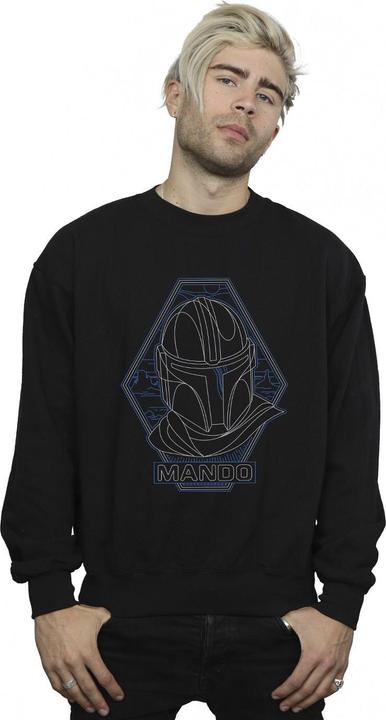 Immagine prodotto Star Wars The Mandalorian Outline Helm Diamond Felpa Uomo (XXL)