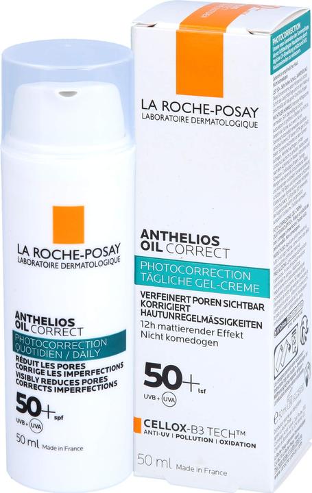 Produktbild La Roche Posay Anthelios Oil Correct Gel-Creme 50+ (Sonnencreme Gesicht, SPF 50+, 50 ml, 94 g)