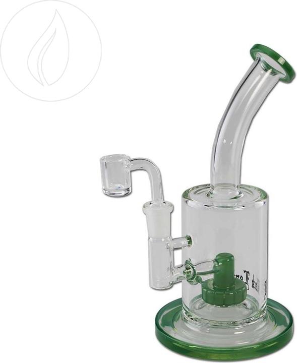 Actual product image Black Leaf oil bong with drum percolator incl. banger jade
