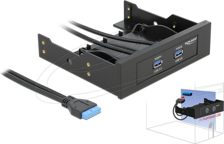 Produktbild Delock USB3.0 Front Panel 2-Port (0.60 m, USB 3.0)