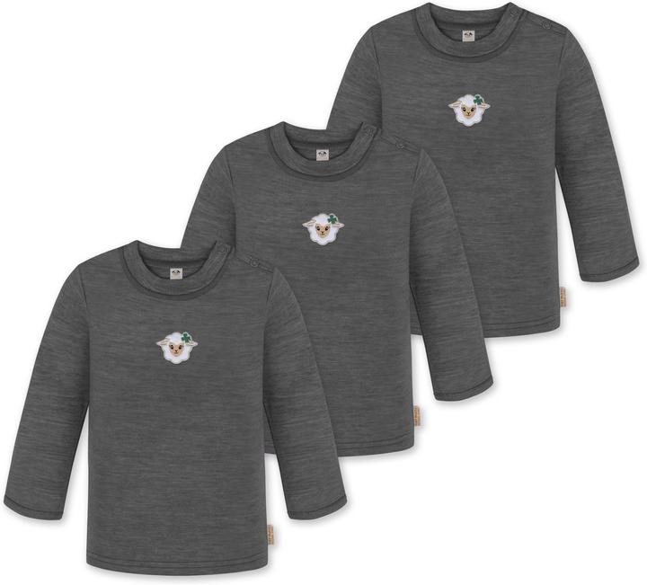 Actual product image Normani 3-pack baby merino longsleeve "Taupo" - 9467 (86)