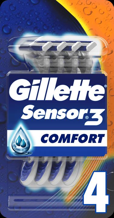 Actual product image Gillette Sensor3 Disposable razor x4 (4 x)