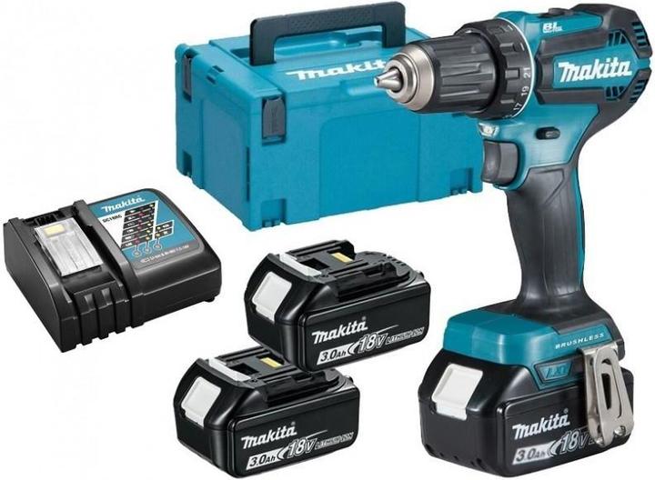 Actual product image Makita Screwdriver-drill DDF485RF3J 18V 50Nm 3x3,0Ah MAKPAC (Rechargeable battery operated)