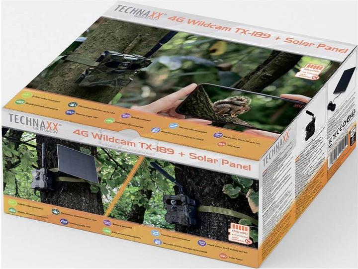 Actual product image Technaxx TX-189 -Surveillance camera for wildlife observation incl. solar panel