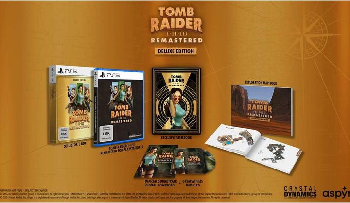 Produktbild Aspyr Tomb Raider 1-3 PS-5 Remastered Deluxe Edition (PS5, DE, EN, IT, FR)