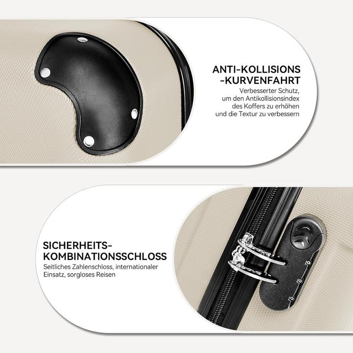 Produktbild Beibye 3-teiliges Hartschalenkoffer-Set (110 l, Handgepäck (bis 50l), M (50 - 90l), L (90 - 115l))