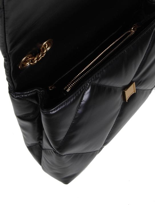 Actual product image Tory Burch kira diamond shoulder bag in quilted leather color black