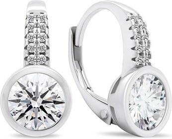 Actual product image Brilio Silver - Fine silver earrings with clear zircons EA404W
