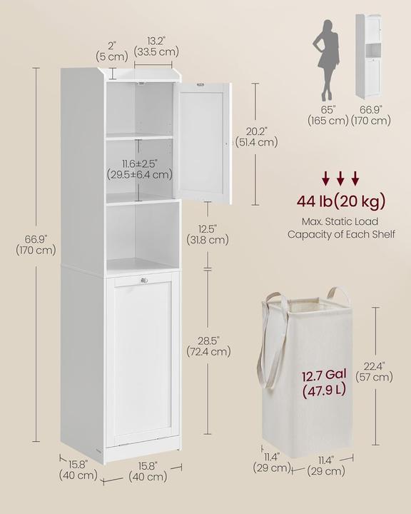 Image du produit Vasagle Butler (40 x 40 x 170 cm)
