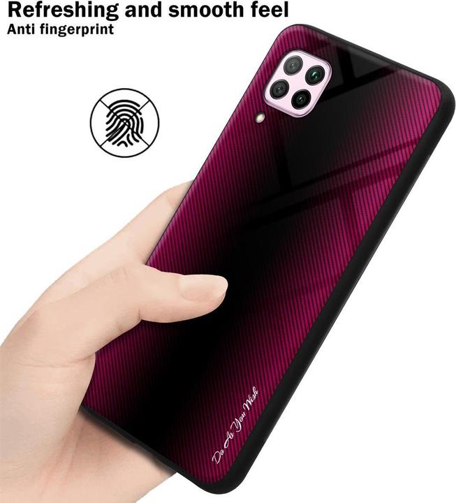 Productafbeelding Cadorabo TPU gestreepte glasplaat (Huawei Nova 7i, Huawei P40 Lite)
