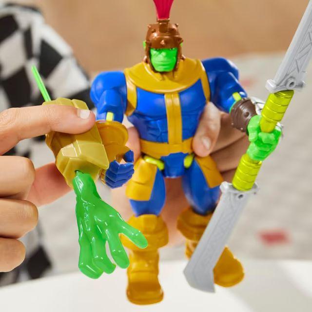 Produktbild Hasbro MixMashers Marvel Thanos individualisierbare Avengers Mix-And-Match Deluxe Action-Figur & Accessoire