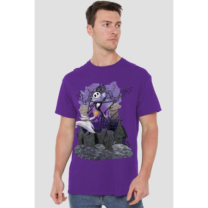 Actual product image The Nightmare Before Christmas Mens Jack Skellington Grave T-Shirt (XXL)
