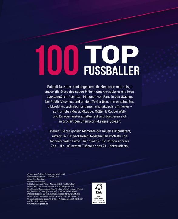 Actual product image 100 Top-Fussballer - Die besten Spieler des 21. Jahrhunderts (German, Jens Dreisbach, 2024)