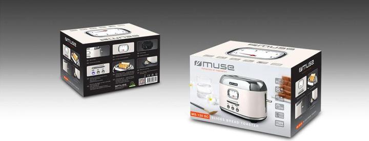 Produktbild Muse MS120 SC Edelstahl Toaster beige