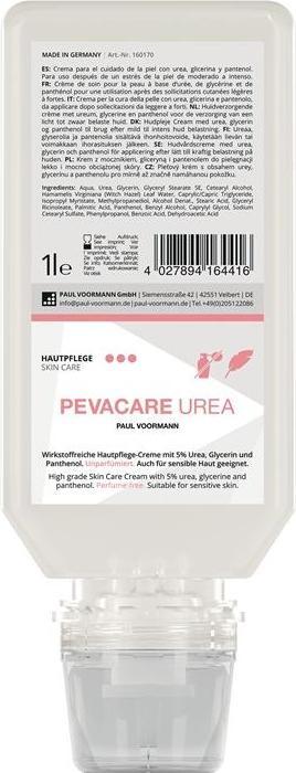 Produktbild Pevacare Hautpflegecreme UREA 1 l unparfümiert Softflasche PAUL VOORMANN (1000 ml)