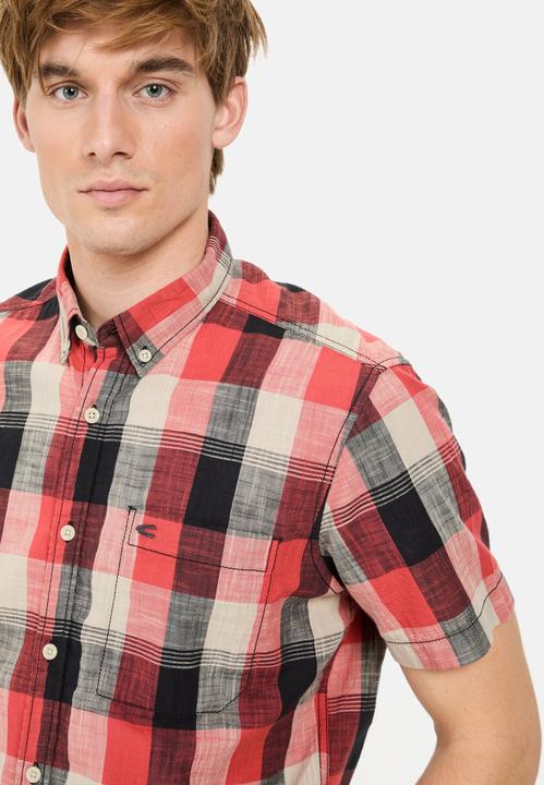 Image du produit Camel Active Kariertes Kurzarmhemd aus reiner Baumwolle (5XL)