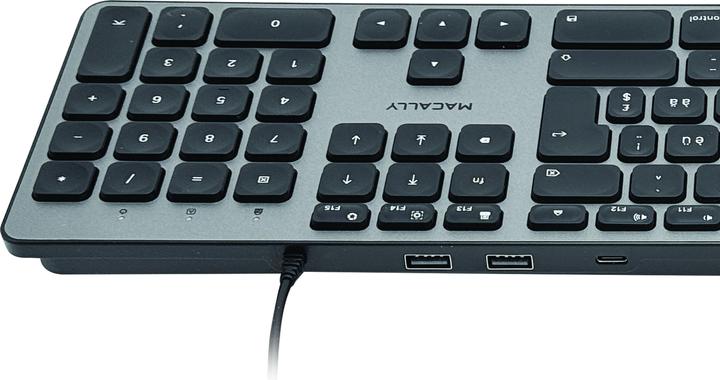 Produktbild Macally UCZKEYHUB Tastatur mit CH Layout - Elegante (CH, Kabelgebunden)