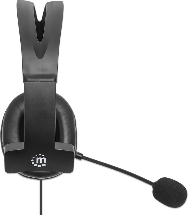 Actual product image Manhattan Mono USB headset with reversible microphone (Cable)