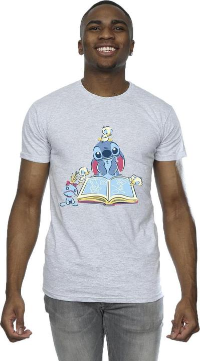 Image du produit Disney - T-shirt LILO & STITCH READING A BOOK - Homme (L)