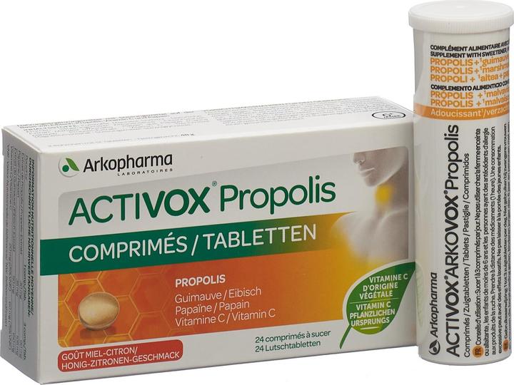 Produktbild Arkopharma Activox Propolis Honig-Zitronen Lutschtabletten (24 Stück, Tabletten, 82 g)