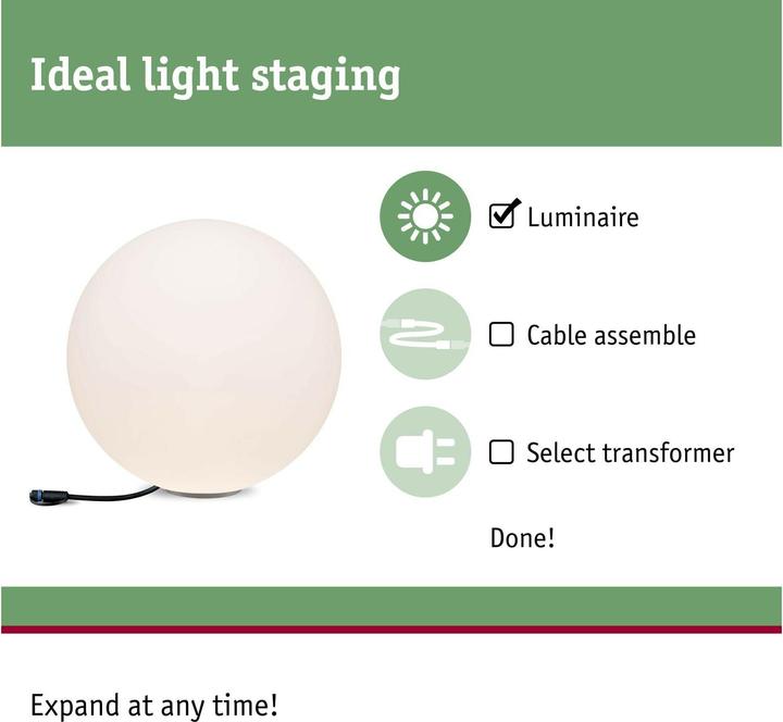 Image du produit Paulmann Globe terrestre Plug&Shine (575 lm, IP67)