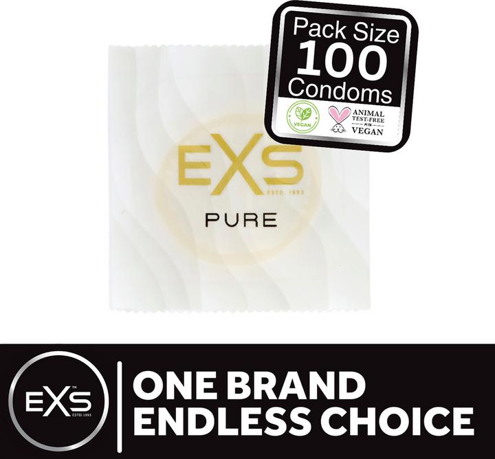 Produktbild EXS Vorratsbeutel «Pure» 100 dünne, vegane Kondome (100 Stk.)