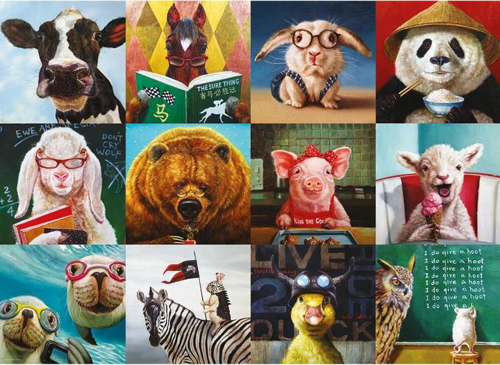 Actual product image Eurographics Funny animals by Lucia Heffernan (1000 pieces)