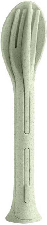 Actual product image Koziol Cutlery set to go KLIKK 17 cm 3 pieces, Green (3 Piece, Cutlery set)