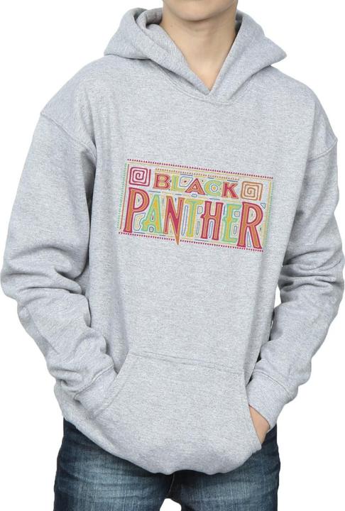 Immagine prodotto Black Panther Tribal Logo Felpa con Cappuccio Ragazzi (140, 146)