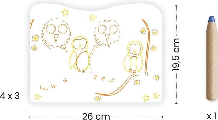 Image du produit Djeco Coloriage couleurs cachées famille de hiboux