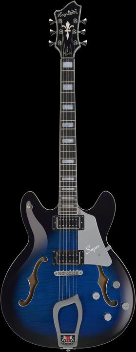 Produktbild Hagstrom E-Gitarre, Super Viking, Dark Baltic Sea Flame (Halbakustik Gitarre)