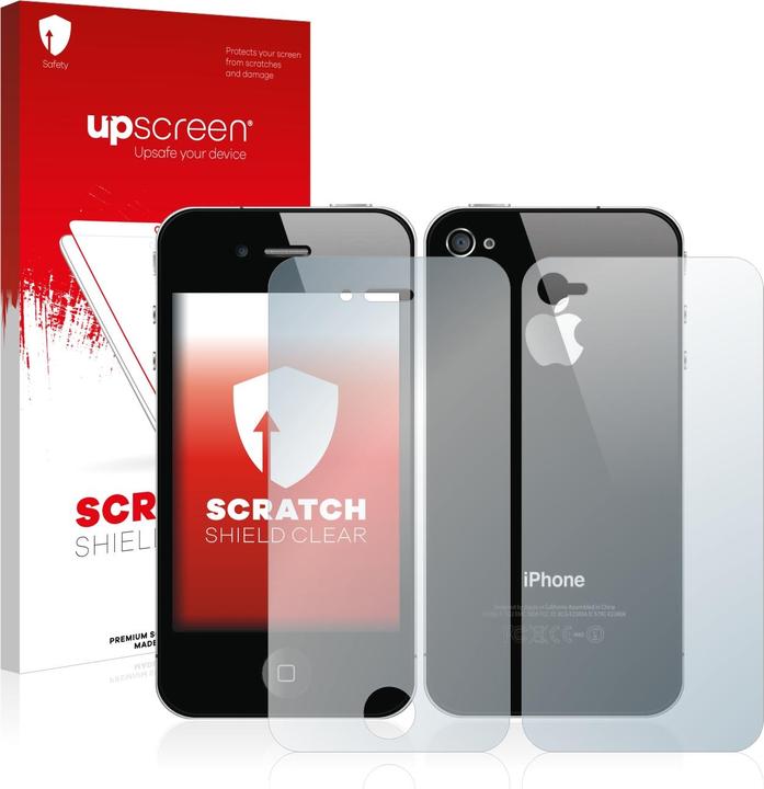 Produktbild upscreen Schutzfolie Displayschutz Displayschutzfolie Folie Klar Transparent (1 Stück, Apple iPhone 4s)