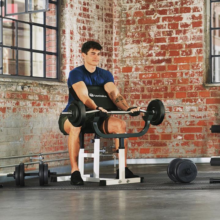 Actual product image tectake Bicep curls weight bench