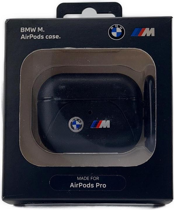 Image du produit BMW BMAP22PVTK Coque AirPods Pro czarny/black Leather Curved Line (Manchon pour casque d'écoute)