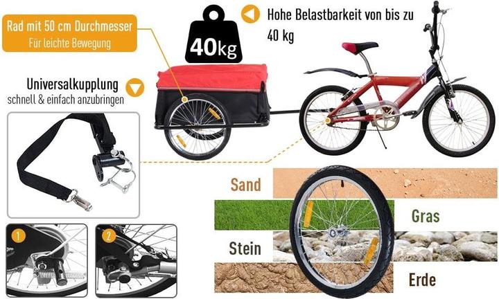 Produktbild Homcom Fahrradanhänger