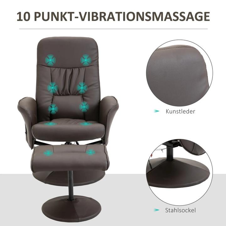 Actual product image Swisshandel24 Relax armchair with footstool Storage space Massage armchair TV armchair Recliner ergonomic chair