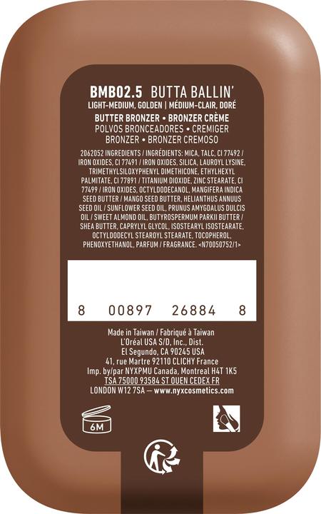 Image du produit NYX Professional Make-Up Nyx Bronzer (2.5, Butta Ballin, Contour)