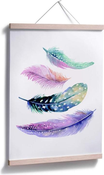 Produktbild Trenddeko Poster Federn 24 x 30 cm, Papier (24 x 30 cm)