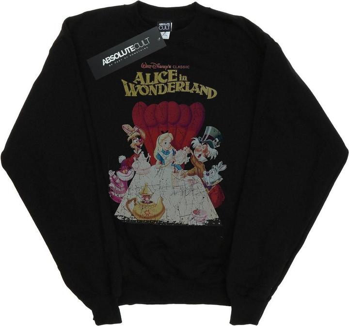 Actual product image Disney Boys Alice In Wonderland Retro Poster Sweatshirt (140, 146)