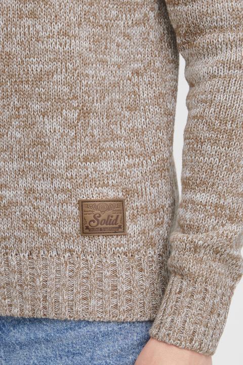 Actual product image Solid Phil Men's Jumper Chunky Knit Pullover With Shawl Collar Made Of 100% Cotton (XXL)