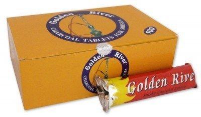 Golden River Shishakohle Yellow ca. 33mm Kohle (10 x)