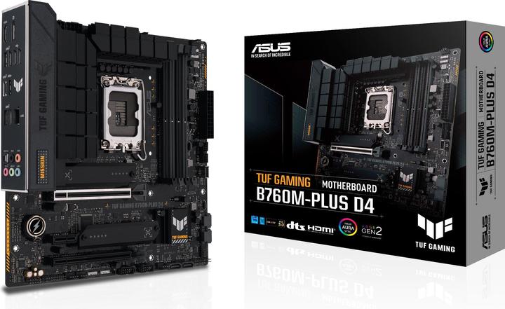 Actual product image ASUS TUF GAMING B760M-PLUS D4 (LGA 1700, Intel B760, mATX)