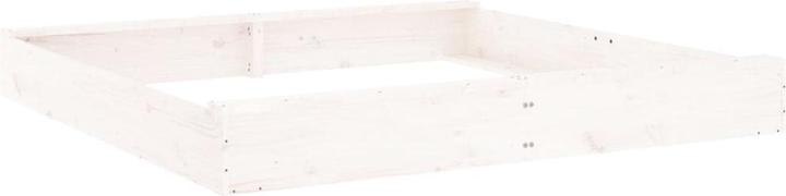 Actual product image VidaXL Sandkasten mit Sitzen Weiss Quadratisch Massivholz