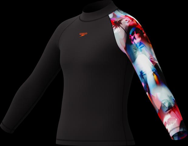 Speedo Digital Long Sleeve Rash Top (7, 8)